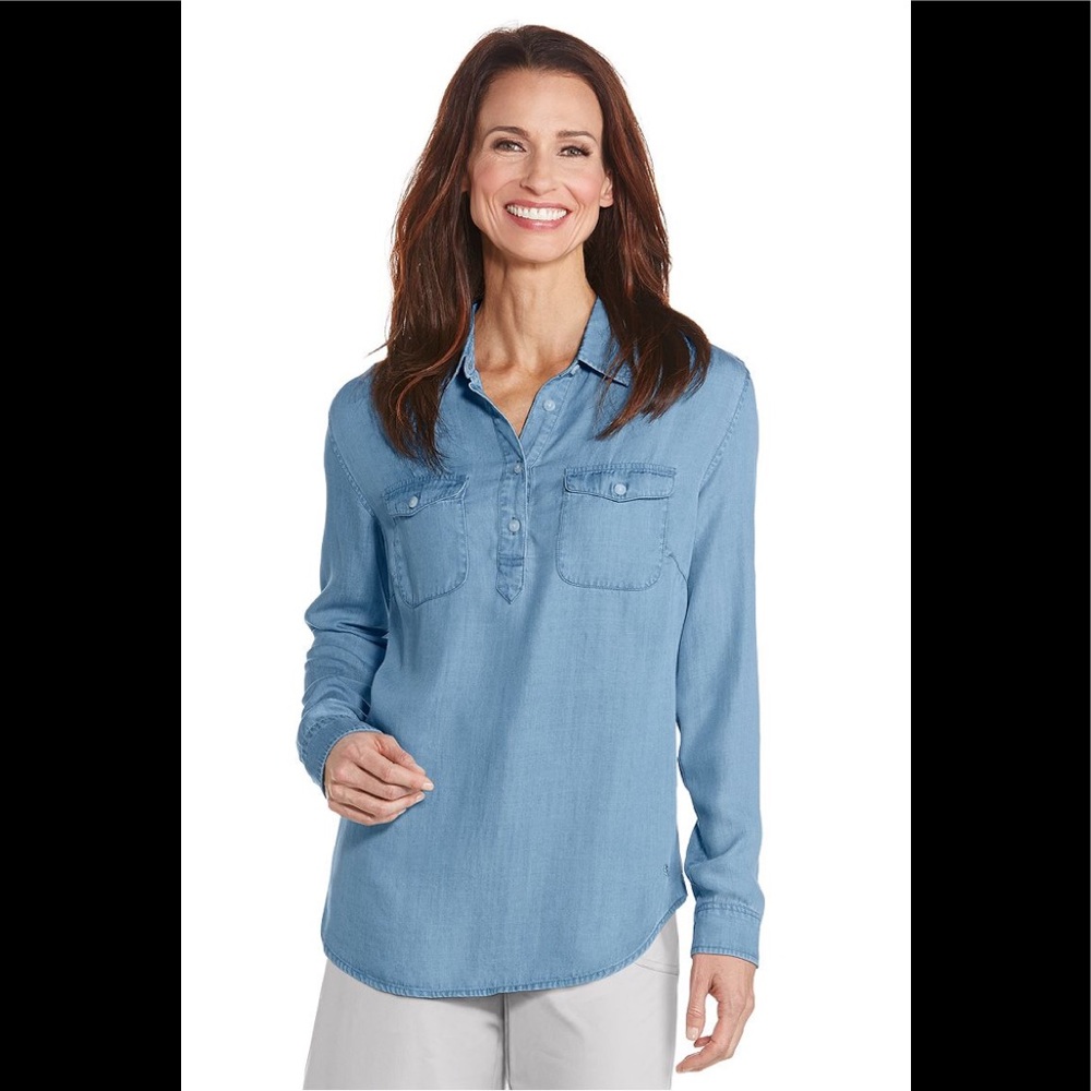 Women Dark Blue Tunic Top UPF50+